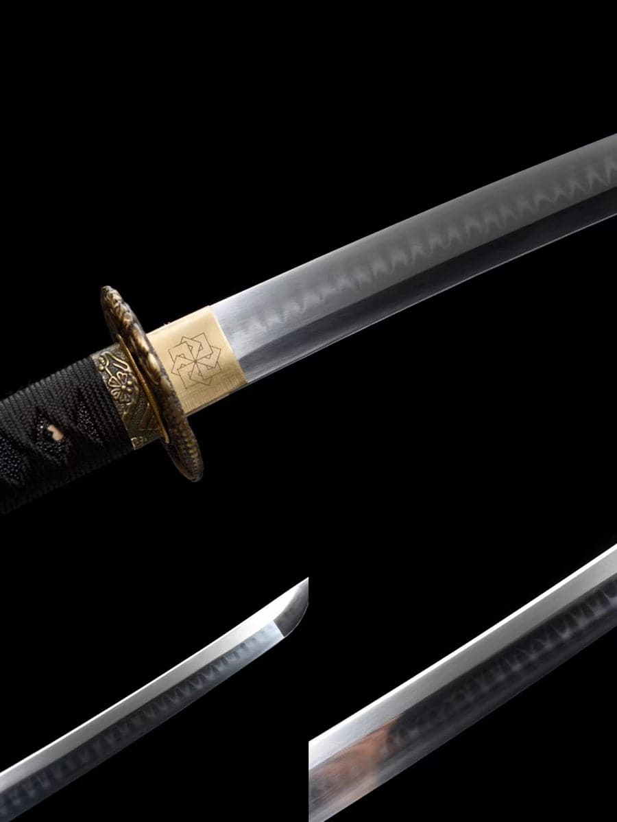 Hand Forged Japanese Samurai Katana Pan Dragon Knight T10 Carbon steel Turns the soil to burn blade