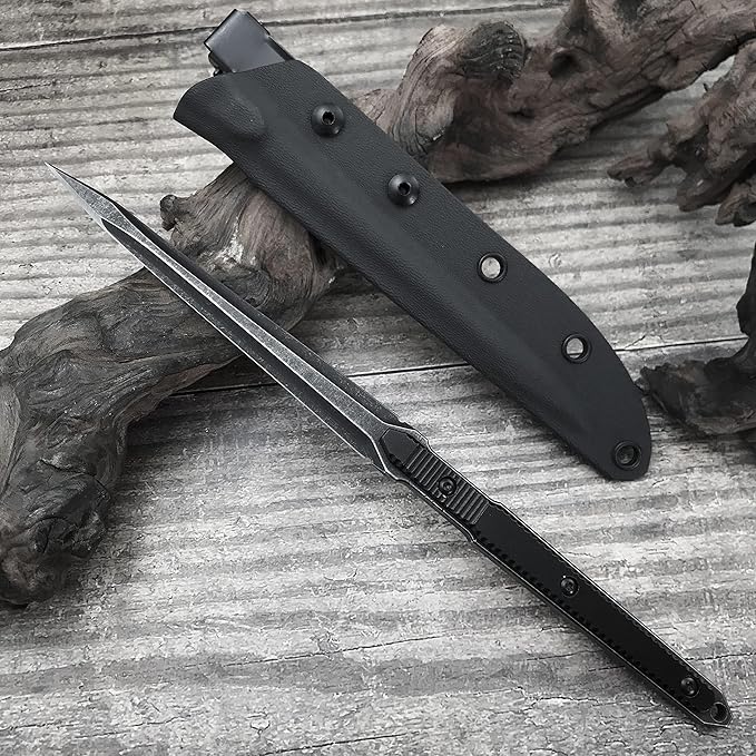 9.4in Tactical Fixed Blade Knife with Sheath, 440C Stainless Steel