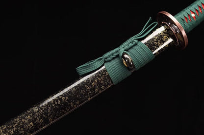 Hand Forged Japanese Samurai Katana Dark Knight T10 Burned edge Hand grinding