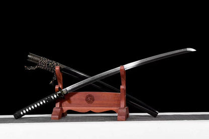 Hand Forged Japanese Samurai Katana Phantom Feather T10 Carbon steel Mirror grinding