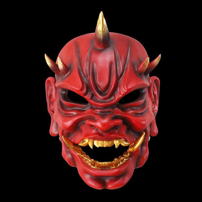 Hand-Made Japanese Hannya Demon King Resin Oni Mask