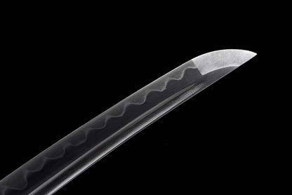 Handmade Japanese Wakizashi Begonia Short Sword T10 burned edge